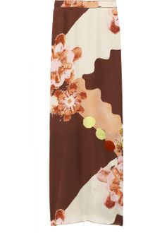 M Missoni Printed Silk Maxi Skirt - Lyst