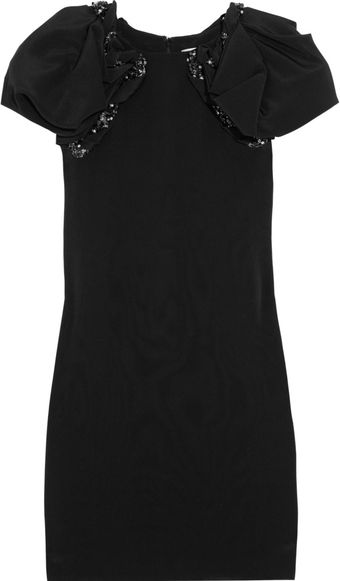  Embellished and Pleated Silk Dress 