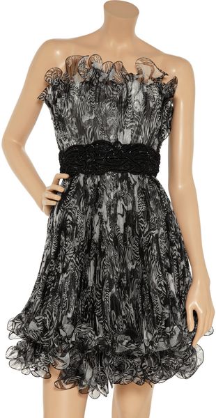  Embellished Ruffled Organza Dress 