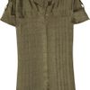 Matthew Williamson Knifepleated Silkjacquard Shirt in Green - Lyst