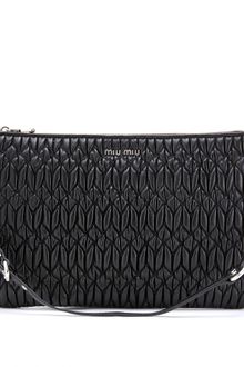 Miu Miu Matelassé Leather Clutch - Lyst