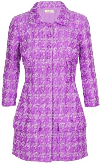  Silk-blend Tweed Coat 