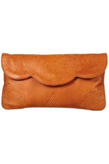 Topshop Scalloped Edge Clutch Bag - Lyst