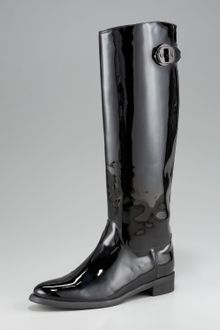 Burberry Patent Leather Rain Boot - Lyst