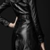 Burberry Prorsum Leather Trench Coat in Black - Lyst