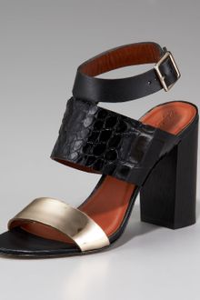 Elizabeth And James Colorblock Chunky-heel Sandal - Lyst