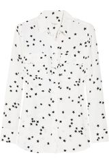 Equipment Star-print Washed-silk Crepe De Chine Shirt