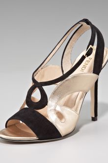 Fendi Swirl Cutout Colorblock Sandal - Lyst