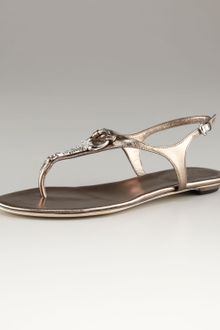 Gucci Strass Bit Thong Sandal - Lyst