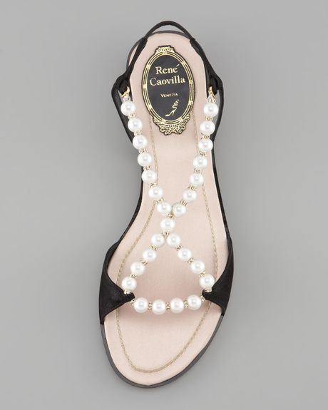 rene caovilla flat sandals