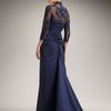 Tadashi Shoji Lacedetail Taffeta Gown in Blue (midnight) - Lyst