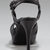 Yves Saint Laurent Tribute Napa Sandal, 4 Heel in Black - Lyst