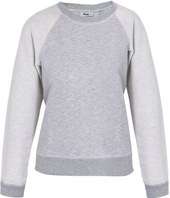 Acne Beals Raglan Contrast Sweatshirt - Lyst