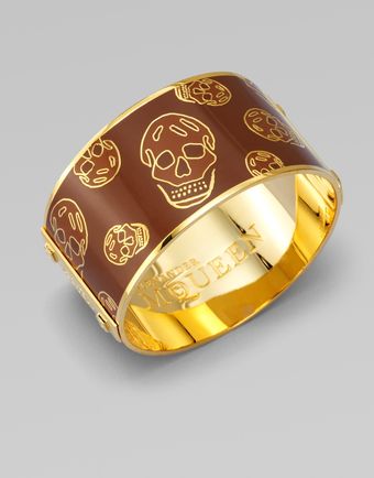 Alexander McQueen Largeskull Cuff Bracelet - Lyst