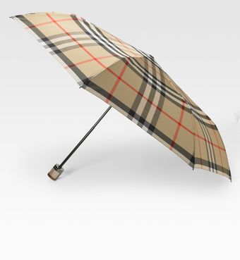 Burberry Check Trafalgar Folding Packable Umbrella - Lyst