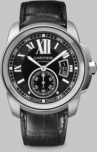 Cartier Calibre De Stainless Steel Watch On Alligator Strap - Lyst