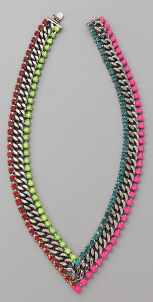 Dannijo Hart V Necklace - Lyst
