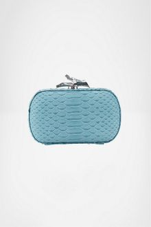 Diane Von Furstenberg Lytton Small Embossed Python Clutch - Lyst