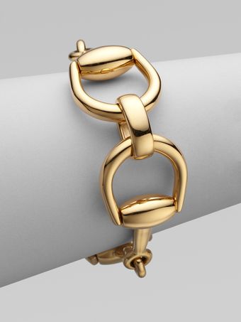 Gucci 18k Gold Horsebit Bracelet - Lyst
