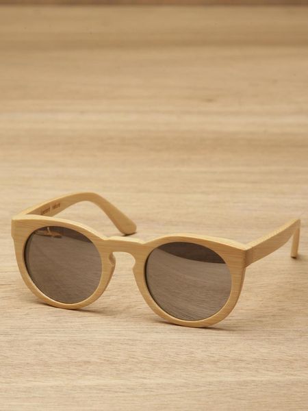 Illesteva Leonard Wood Sunglasses in Beige (cream) - Lyst