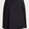 Jil Sander Navy Pleated Cotton Skirt in Blue (navy) - Lyst