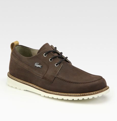 Lacoste Leather Dress Shoe in Brown for Men | Lyst