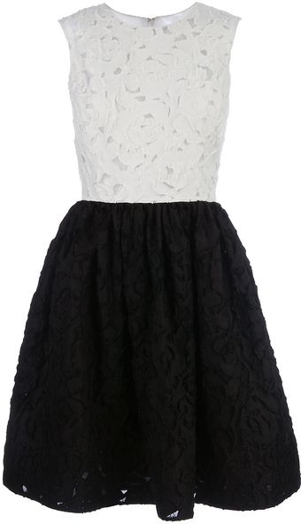 Oscar de la Renta Patchwork Dress - Lyst