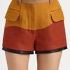 Proenza Schouler Colorblock Tweed Shorts in Orange (brown) - Lyst