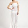 Ralph Lauren Blue Label Crocheted Bandeau Maxi Dress in White - Lyst
