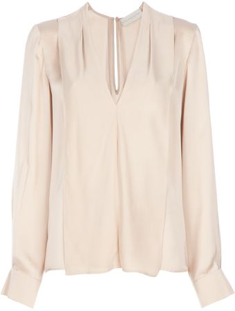 Stella McCartney V-neck Silk Blouse - Lyst