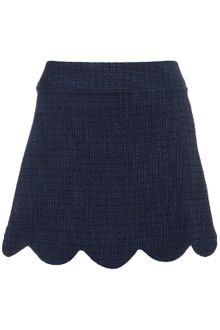 Topshop Co-ord Scallop Boucle Skirt - Lyst