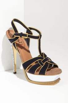 Yves Saint Laurent Tribute T-strap Sandal - Lyst