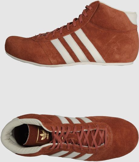 Adidas High Top Sneakers in Brown for Men (tan) | Lyst