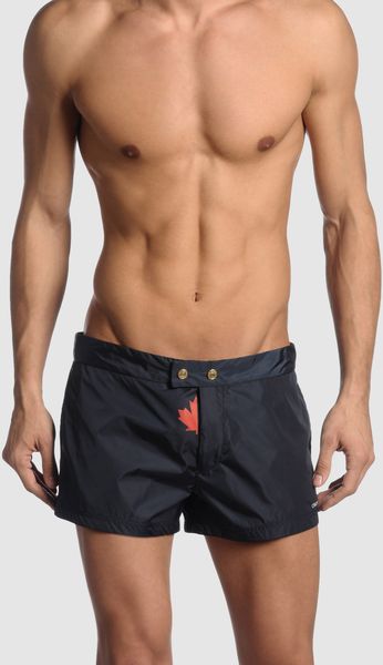 Dsquared2 Dsquared2  Swimming Trunks in Black for Men (brown) - Lyst