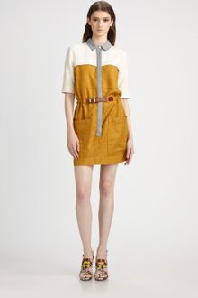 Proenza Schouler Belted Silk Dress - Lyst
