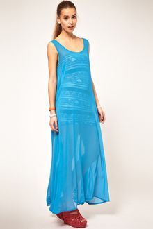 American Apparel Sheer Maxi Dress - Lyst