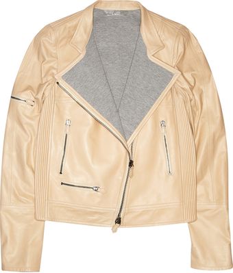  Zipped Leather Motorcycle Jacket 