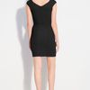 Versus Ruched Jersey Dress in Black - Lyst