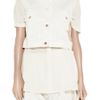 Alexander Wang Foilappliqué Denim Vest in Beige (white) - Lyst