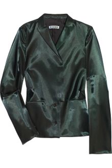Jil Sander Double-breasted Satin Blazer - Lyst