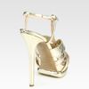 Nicholas Kirkwood Snakeprint Metallic Leather Platform Sandals in Gold - Lyst
