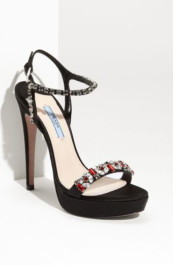  Jeweled Platform Sandal 