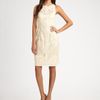Sue Wong Soutache Lace Dress in Beige - Lyst