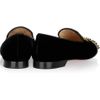Christian Louboutin Intern Crested Velvet Loafers in Black (red) - Lyst