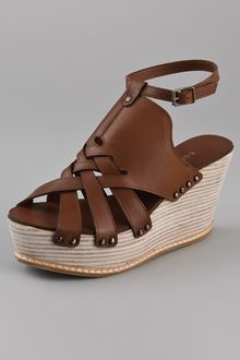 Derek Lam Martritte Woven Ankle Strap Flatforms - Lyst