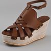 Derek Lam Martritte Woven Ankle Strap Flatforms in Brown (cocoa) - Lyst