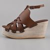 Derek Lam Martritte Woven Ankle Strap Flatforms in Brown (cocoa) - Lyst