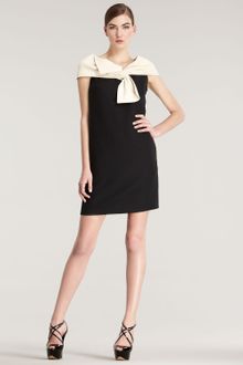 Dior Contrast Bow Dress - Lyst