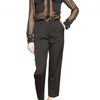 Ferragamo Silk Chiffon & Chic Wool Canvas Jumpsuit in Black - Lyst
