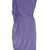 Lanvin Belted Silkcrepe Dress in Purple (violet) - Lyst